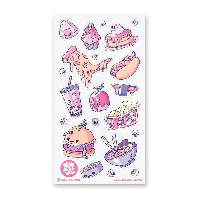 Bone Apple Teeth Sticker Sheet