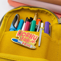 Horny For Pens Enamel Pin