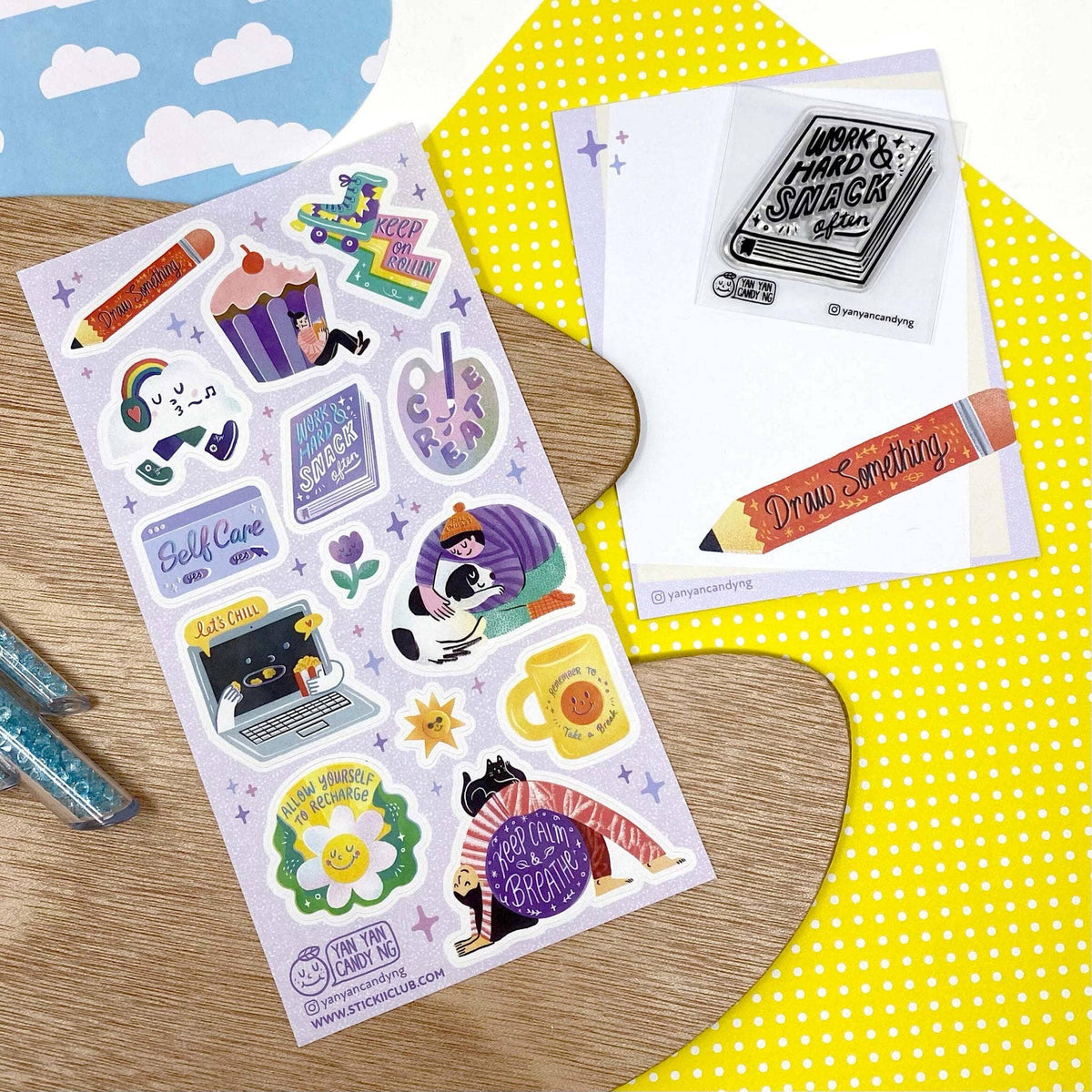 Work Hard & Snack Later Sticker Sheet