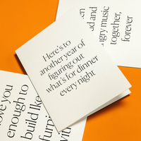 Here's to Another Year of Figuring Out Dinner Greeting Card