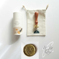 Olive Leaves wax seal stamp or stamp head