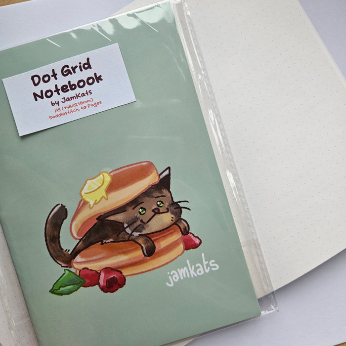 Green A5 Dot Grid Notebook