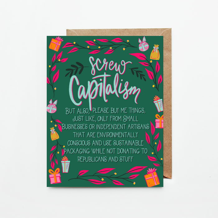 Screw Capitalism Card