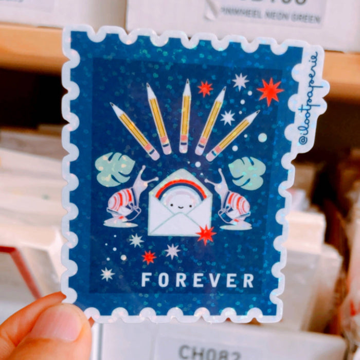 Glitter! Snail Mail Forever Single or Sticker Set of 3: Set of 3