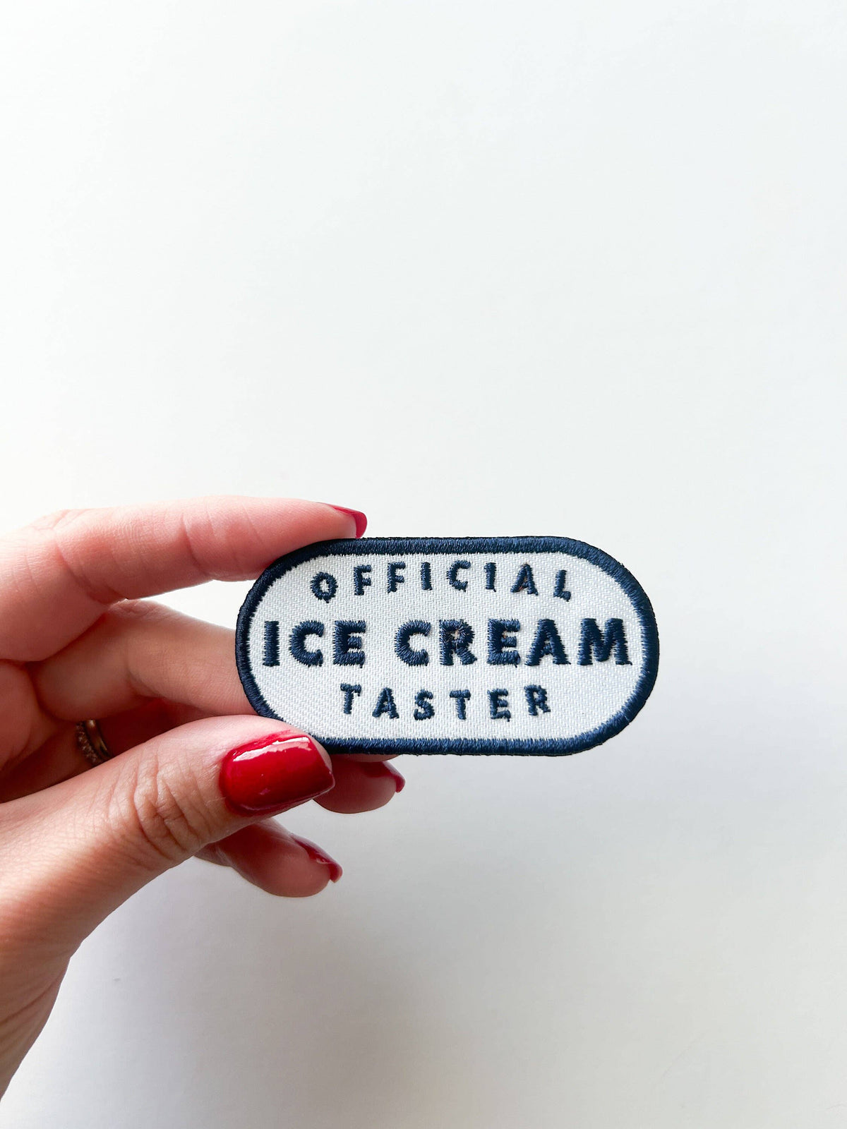 Official Ice Cream Taster Embroidered Iron-on Sew-on Patch