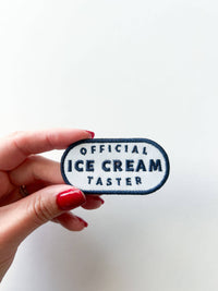 Official Ice Cream Taster Embroidered Iron-on Sew-on Patch