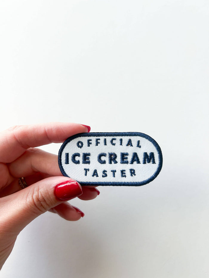 Official Ice Cream Taster Embroidered Iron-on Sew-on Patch