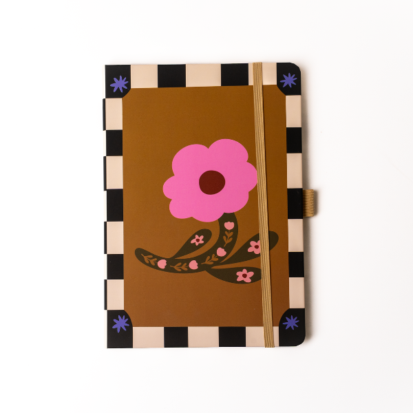 Floral Soft Touch Hardbound Layflat Notebook Journal