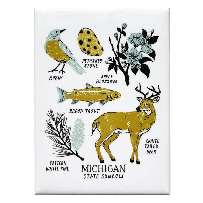 Michigan State Symbols Magnet