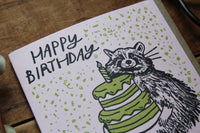 Birthday Raccoon Card