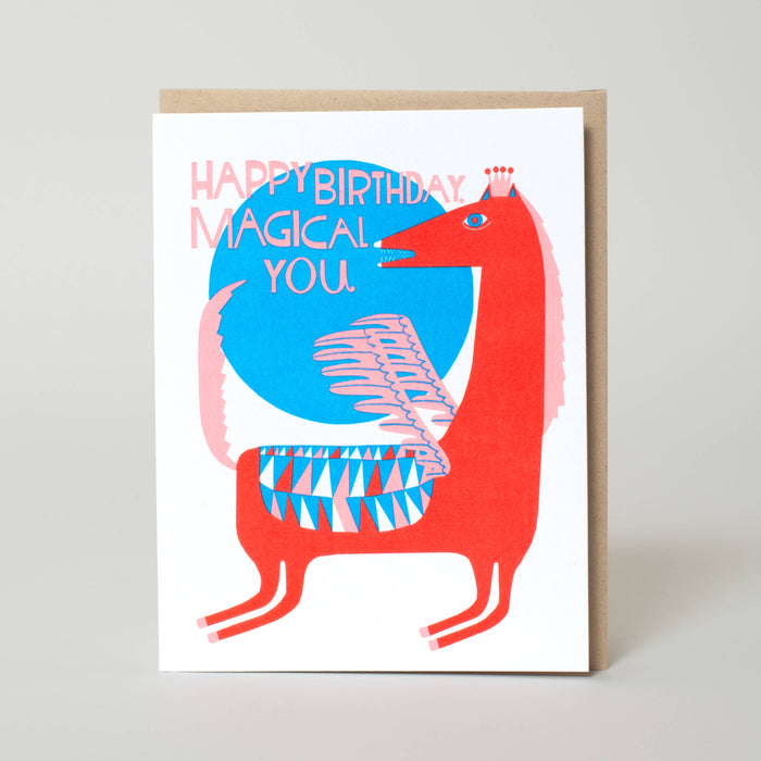 Magical Horse Birthday Card by Lisa Congdon