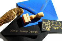 I love you old english rubber stamp envelope wrapping decor