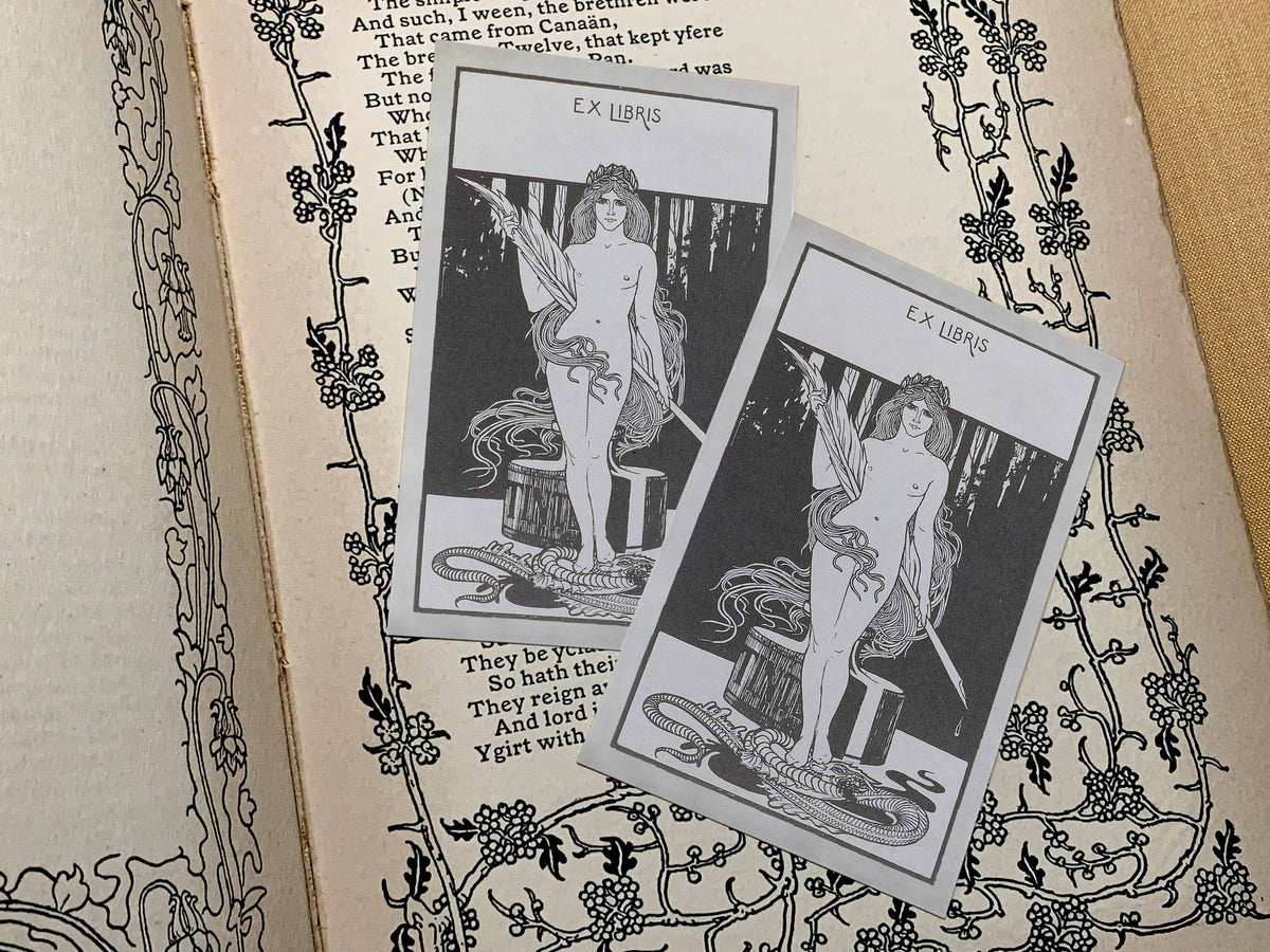 The Quill, Gummed Paper Ex-Libris Bookplates