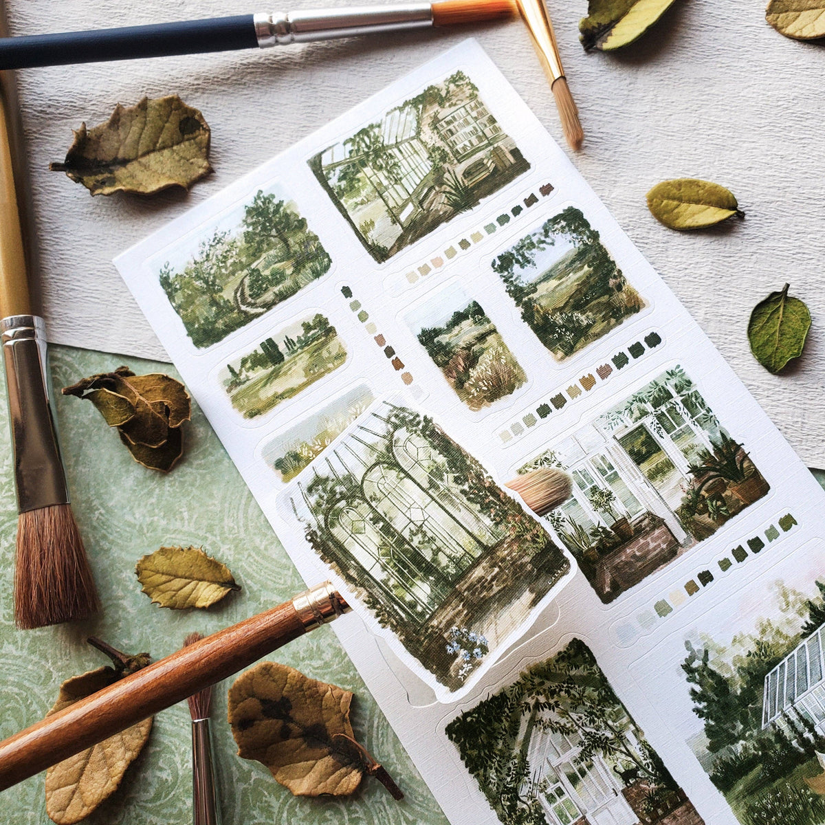 Sunlit Greenhouse Sticker Sheet