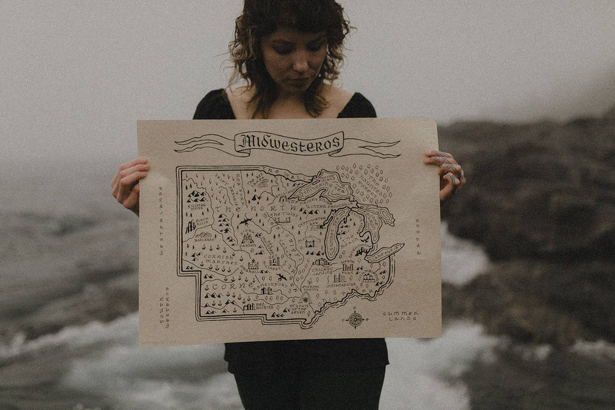 Midwesteros Map Print