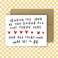 SENDING YOU LOVE AS YOU GRIEVE card ~ Amy Lin X Rani Ban