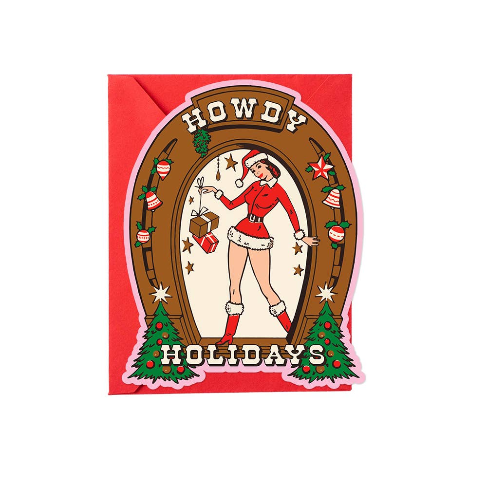Howdy Holidays – Die-Cut Christmas Card