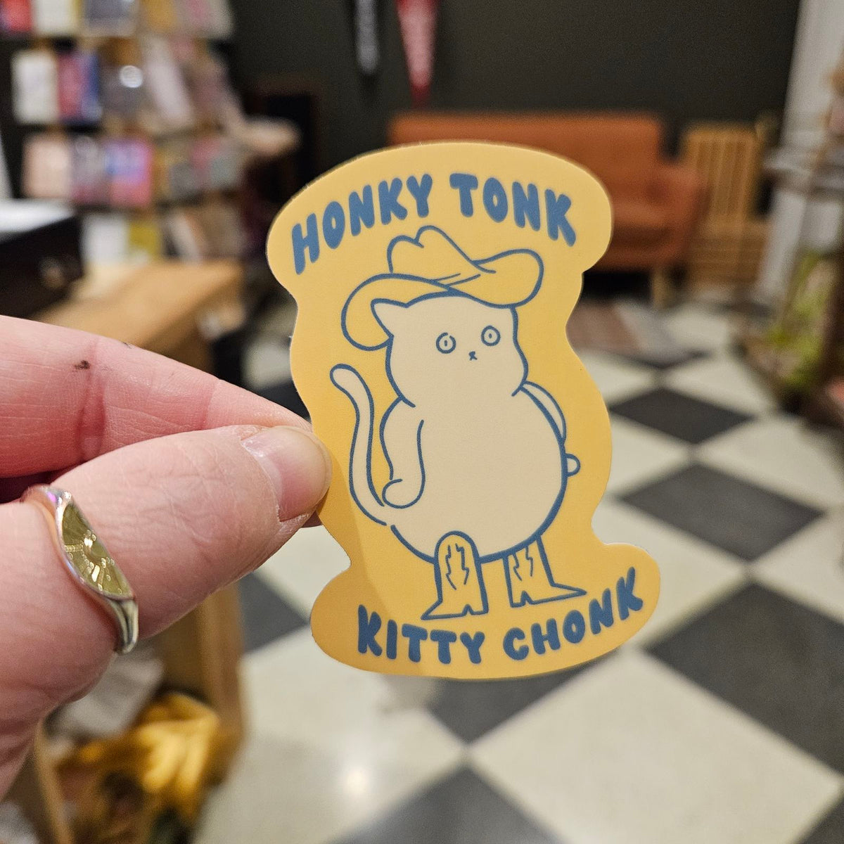 Honky Tonk Kitty Chonk - Sticker