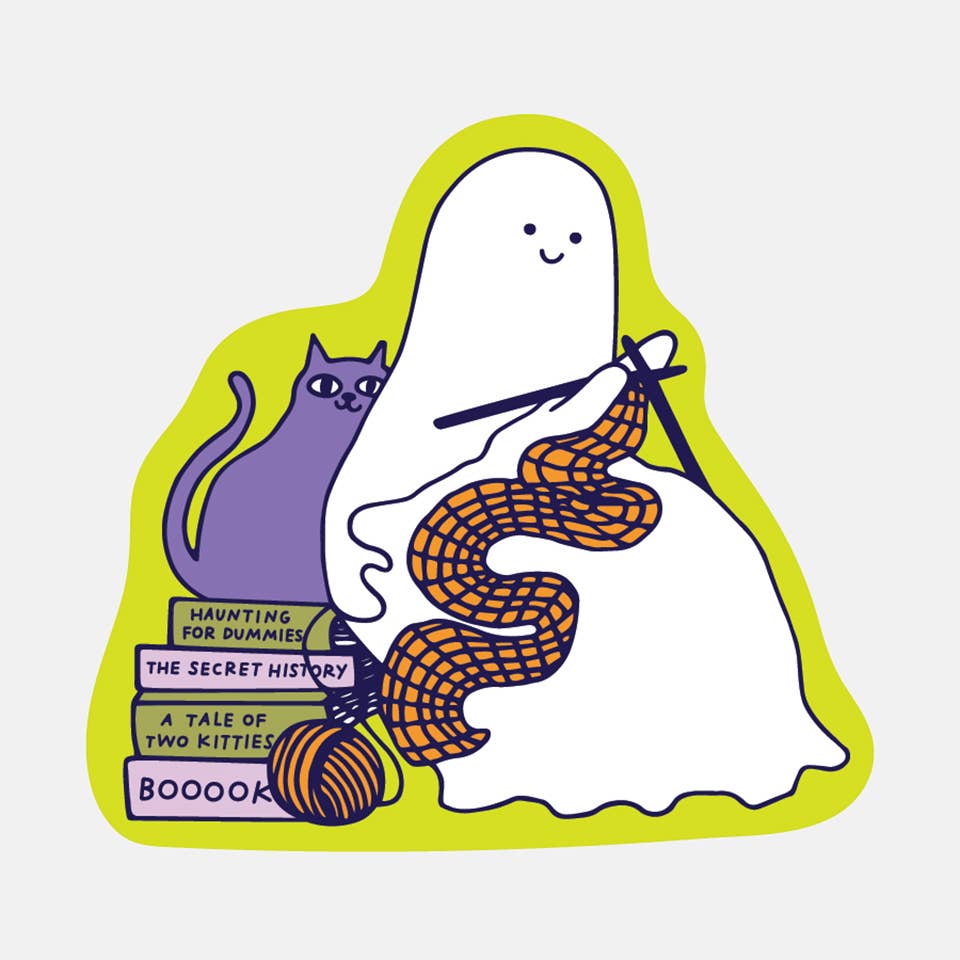 Cozy Ghost Sticker