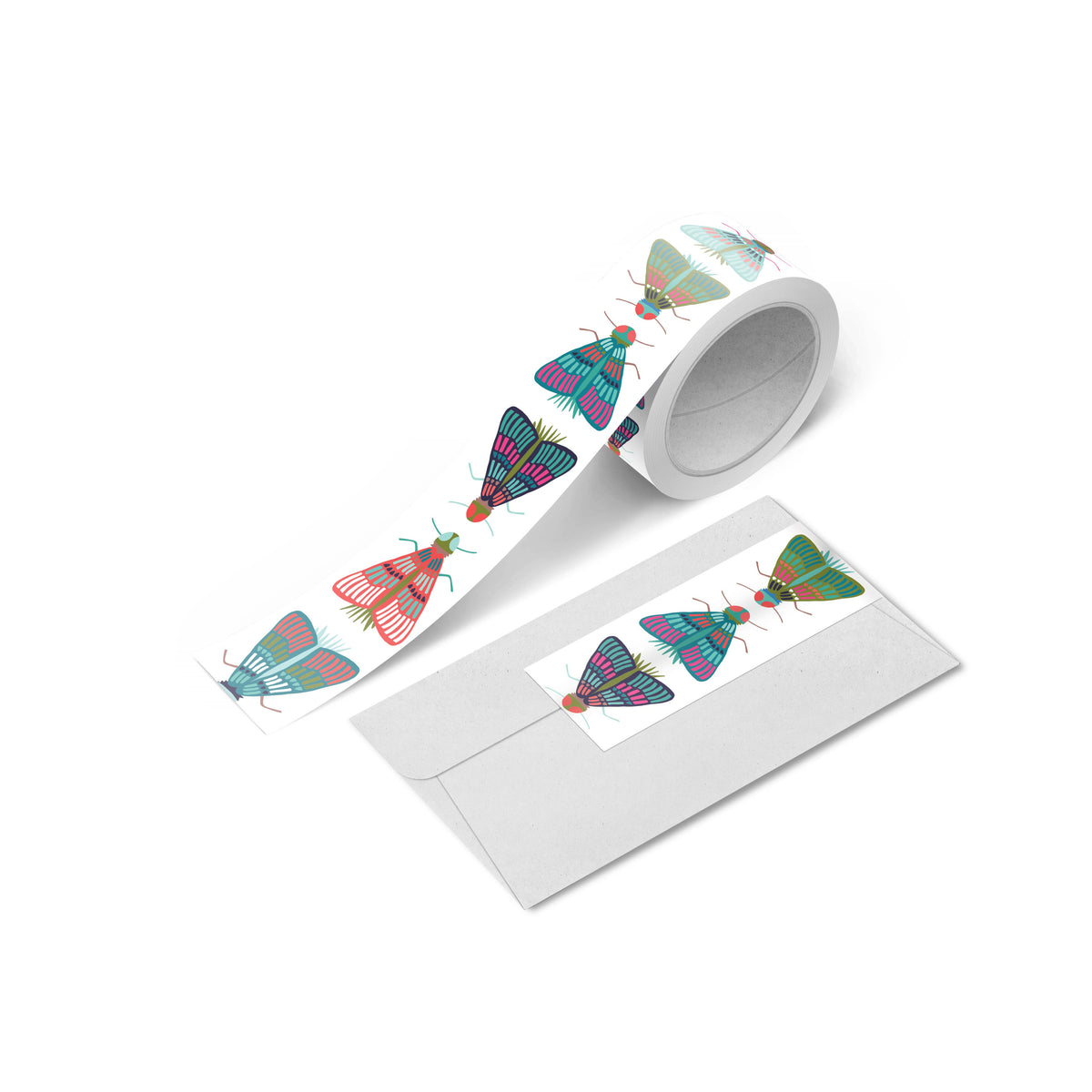 Moth Bow Tie Washi Tape | eco-friendly, 15mm x 10m, easy-tear