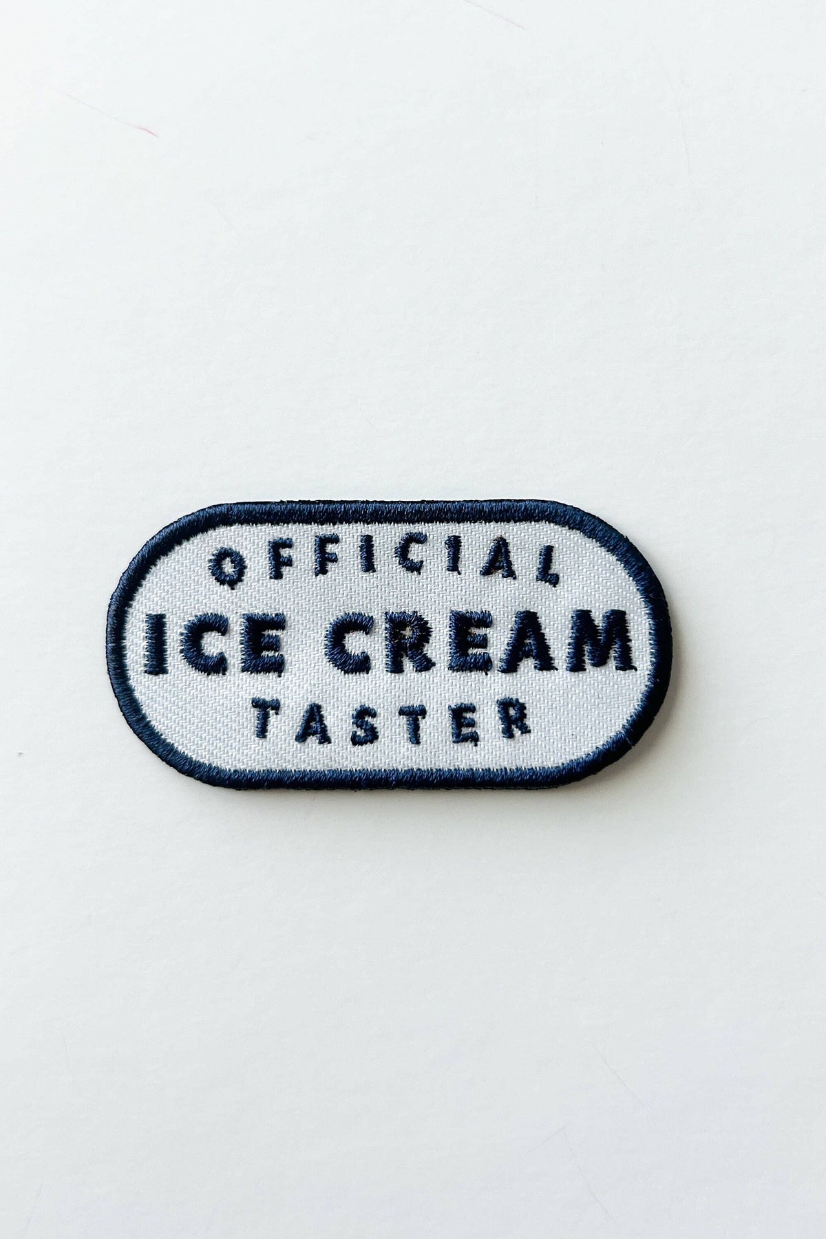 Official Ice Cream Taster Embroidered Iron-on Sew-on Patch
