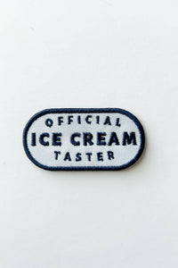 Official Ice Cream Taster Embroidered Iron-on Sew-on Patch
