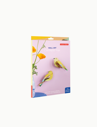 3D Wall Art - Garden Birds - Citrinella Pair