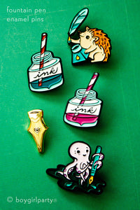 Fountain Pen Nib Enamel Pin — Writer Gift — Hard Enamel Pin