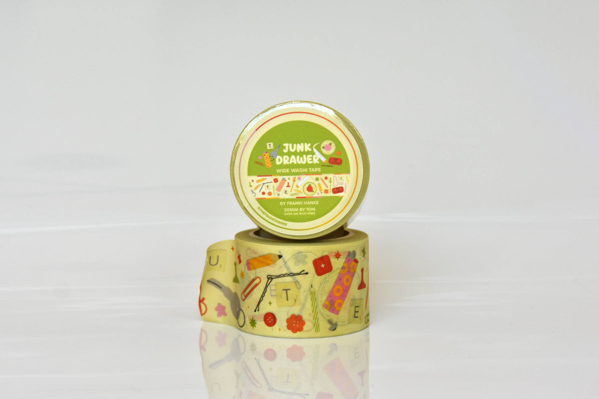 Junk Drawer 30mm Wide, Decorative Washi Tape