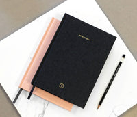 Black Linen Note to Self Journal