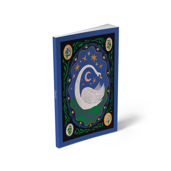 Night Swan  Soft Touch Classic Layflat Notebook Journal