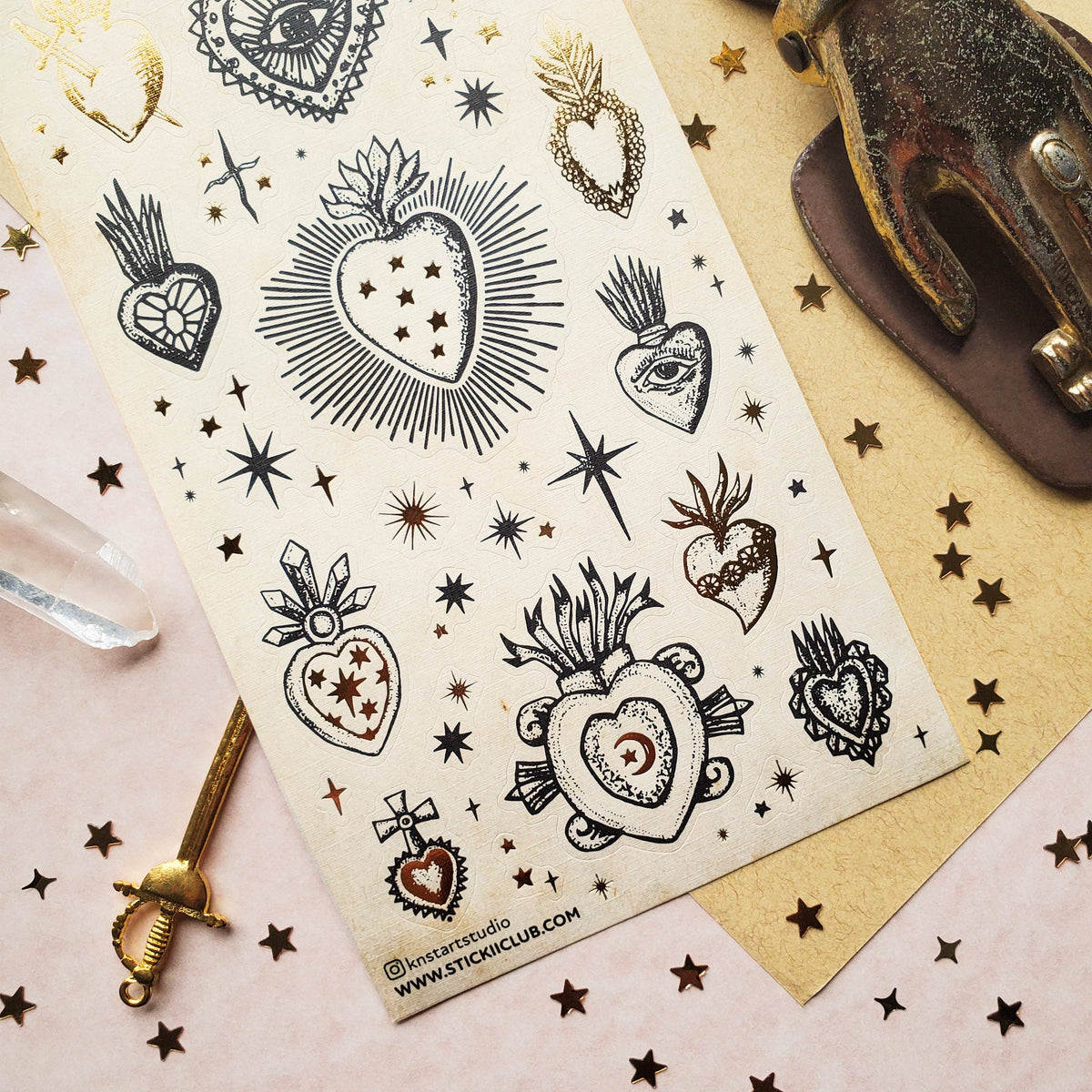 Sacred Hearts Sticker Sheet