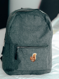 Squirrel - Brown - Facing Left with Acorn nut Iron on Patch