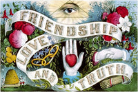 Postcard AM-737 Friendship, Love and Truth