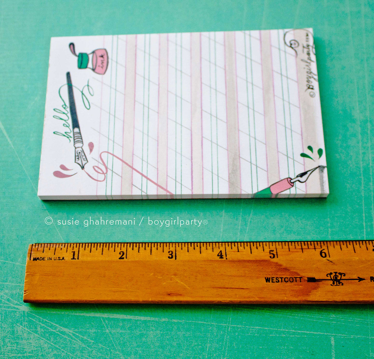 Hello Ink — Illustrated notepad for handwriting / penmanship