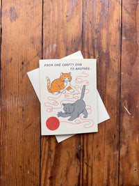 Crafty Diva Kitten Card