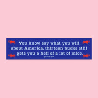 13 Bucks Mice – Vinyl Bumper Sticker
