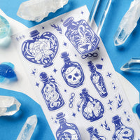 Dreamy Blue Bottles Sticker Sheet