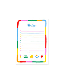 Today Rainbow To-Do - Illustrated 5x7 Notepad