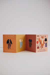 Fox Paper Doll Birthday Card