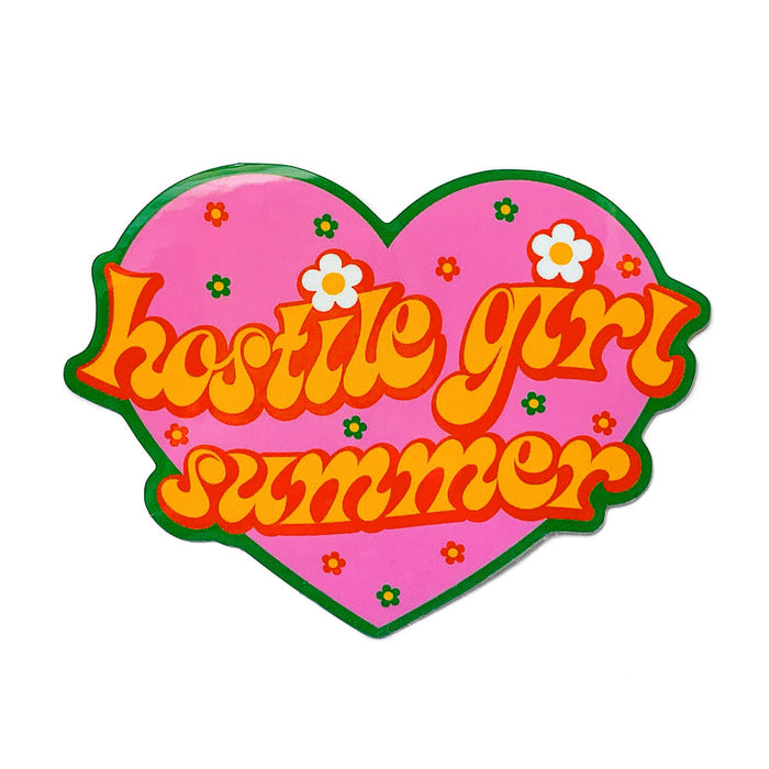 Hostile Girl Summer Vinyl Sticker
