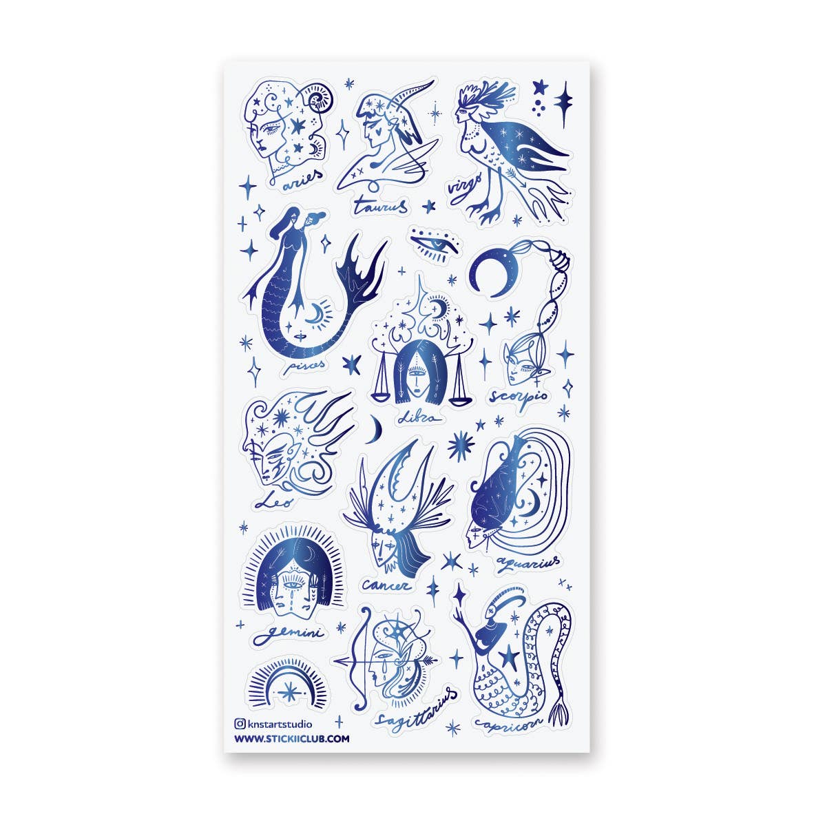 Mystical Zodiac Sticker Sheet