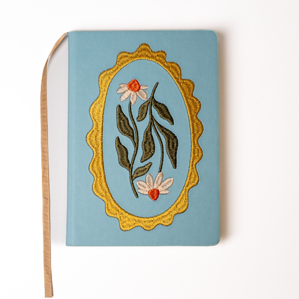 Daisy Frame Hardbound Embroidered Notebook Journal