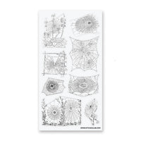 Silver Spiderwebs Sticker Sheet