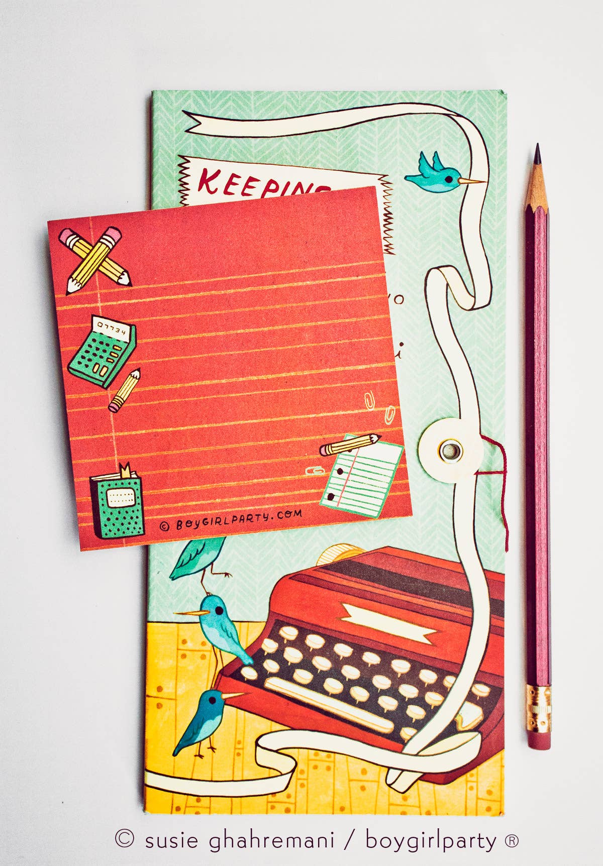 Retro School Supplies Notepad — Old School Nerd Geek Gift