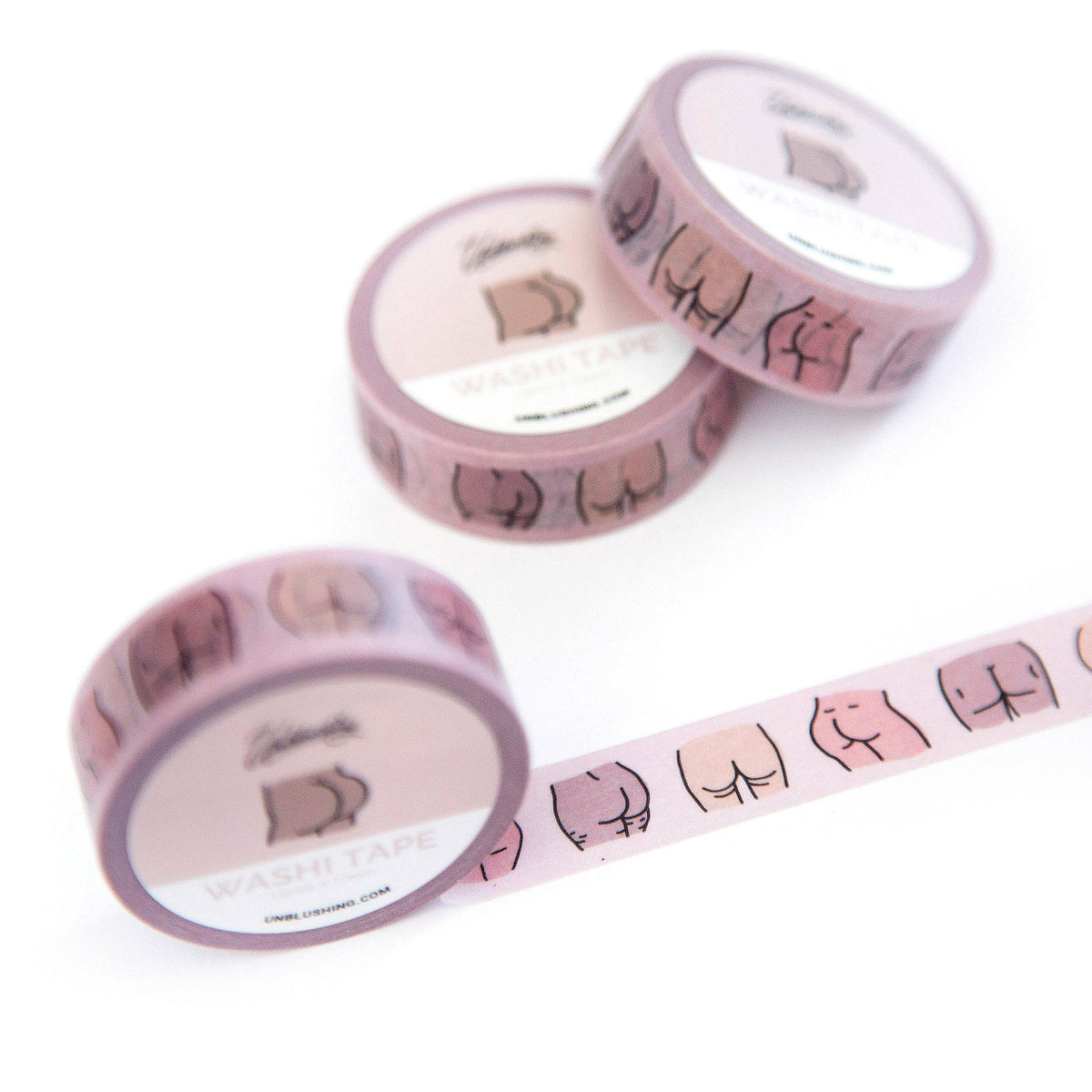 Funny Silly Butt Illustration Decorative Washi Tape
