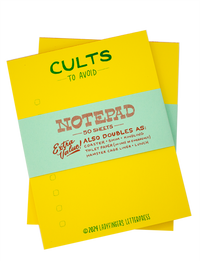 Cults to Avoid Risograph Notepad