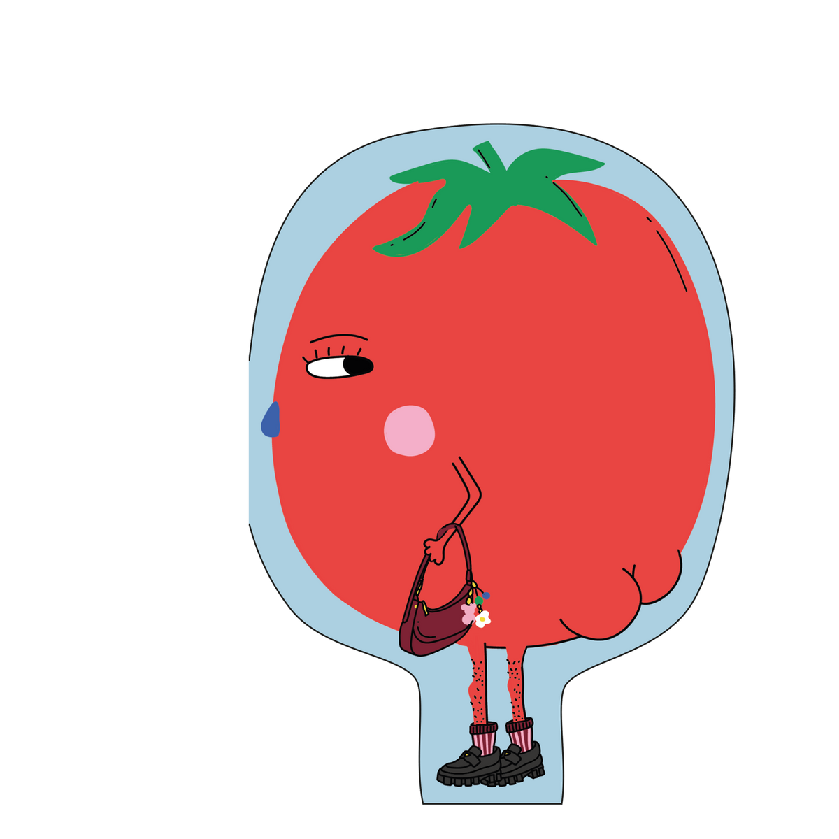 Hey Tomato! Die cut greeting card