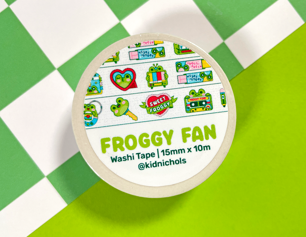 Froggy Fan Washi Tape | Frog Lover | Back to School | Y2K