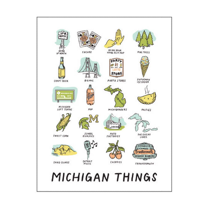 Michigan Things Letterpress Card